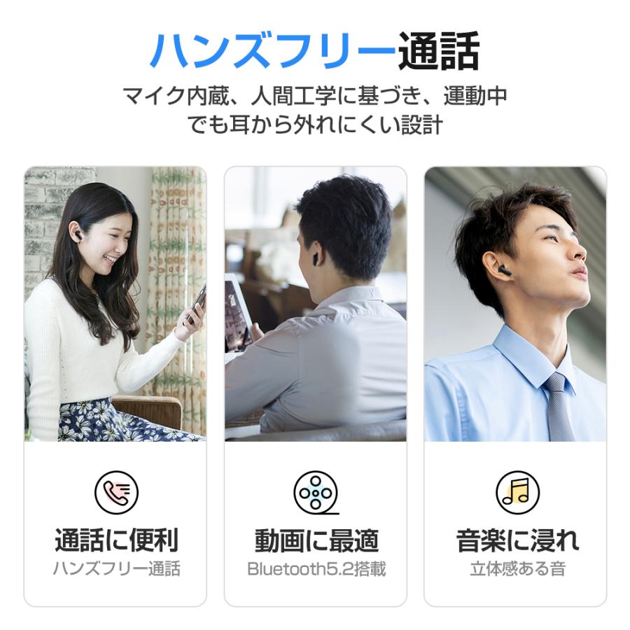 ワイヤレスイヤホン Bluetooth5.2 イヤホン 小型 Hi-Fi高音質 ワイヤレスイヤホン Bluetooth5.2 イヤホン 小型 Hi-Fi高音質