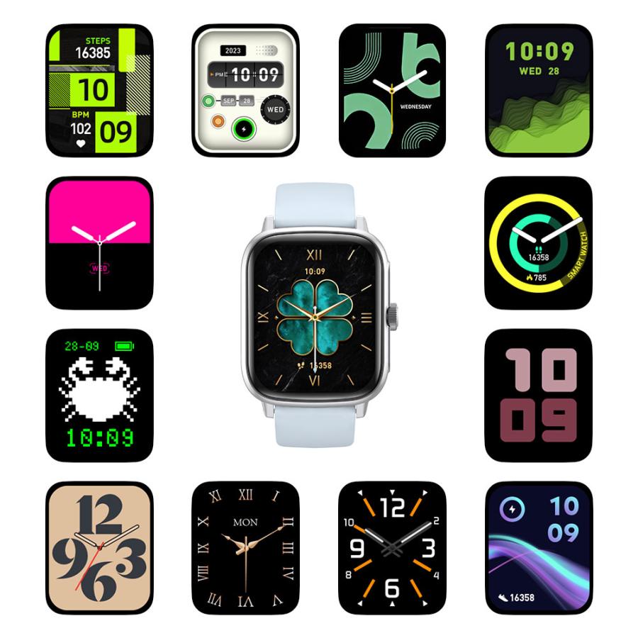 スマートウォッチ 通話機能 【初発売＆AI搭載】 血中酸素 心拍数 睡眠検測 1.97インチ 歩数計 懐中電灯 IP67防水 長時間待機 腕時計 iPhone/Android対応 爆買 | ブランド登録なし | 15