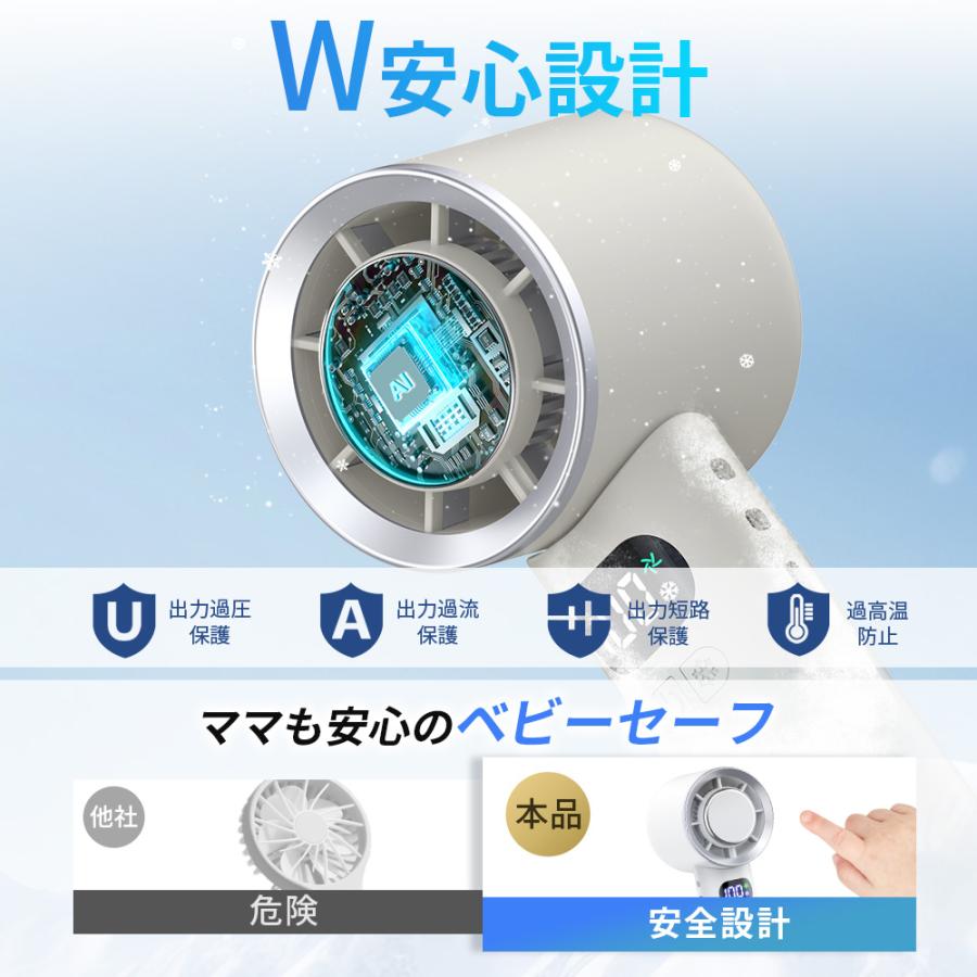【売れ筋NO.1】 ハンディファン 携帯扇風機 扇風機 小型 -28℃ 冷却プレート 手持ち扇風機 90°折り畳み 100段階調整 6800mAh大容量 LED残量表示 24H連続 爆買 | ブランド登録なし | 24