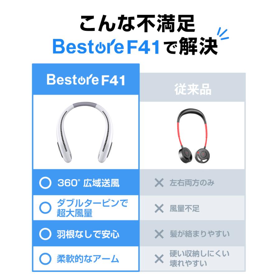 首掛け扇風機 2024 扇風機 ネッククーラー 携帯扇風機 羽なし 首かけ USB充電式 首掛けファン 熱中症 マスク蒸れ ひんやり｜belando｜10