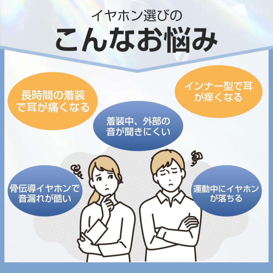 イヤホン ワイヤレスイヤホン Bluetoothイヤホン 耳を塞がないイヤホン 長時間再生 ブルートゥース 片耳 両耳自動ペアリング IPX7防水 iPhone/Android対応 | ブランド登録なし | 09