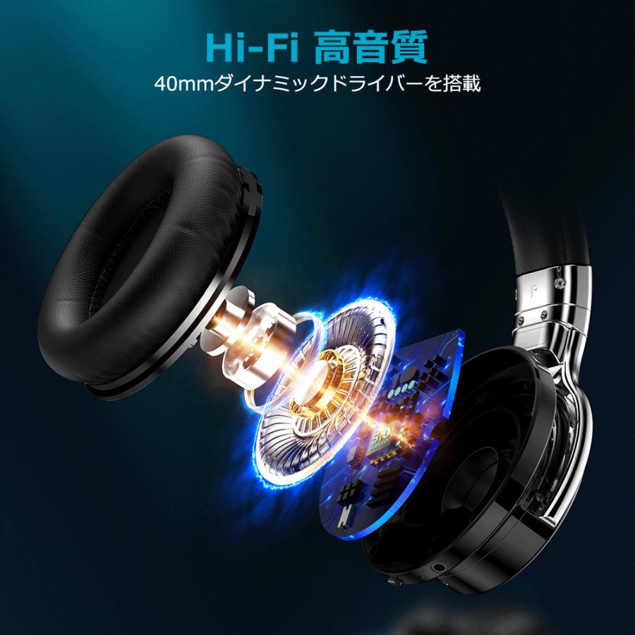 COWIN ワイヤレスヘッドホン bluetooth 5.0 ヘッドセット ゲーミングヘッドホン 密閉型 ノイズキャンセリング  50mmドライバー 無線 有線 折り畳み式 | ブランド登録なし | 04