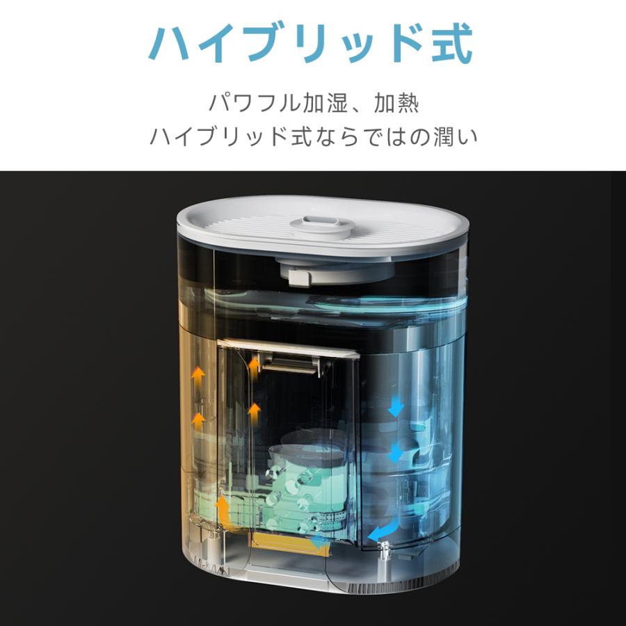 2026最新版】 加湿器 ハイブリッド加湿器 大容量 8L 卓上 スチーム式