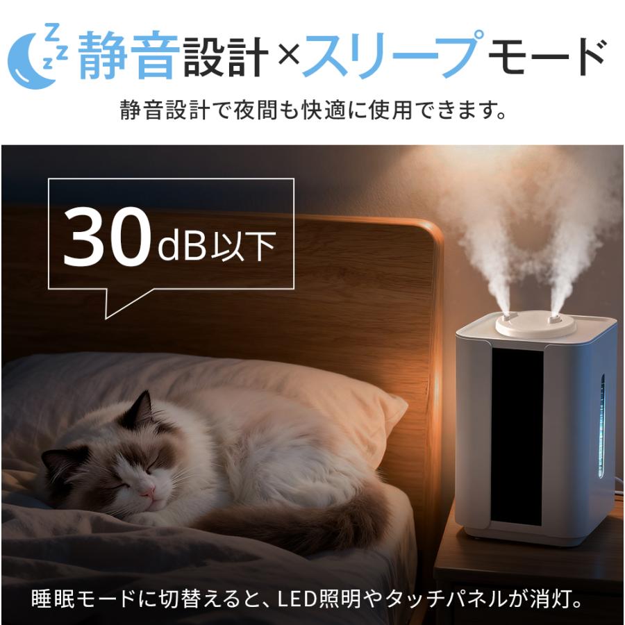 【限定クーポンで4140円！】 加湿器 大容量 6L 卓上 超音波式 ダブル噴霧 湿度設定 花粉対策 除菌 空焚き防止 UVライト マイナスイオン アロマ タイマー 2026 | ブランド登録なし | 12