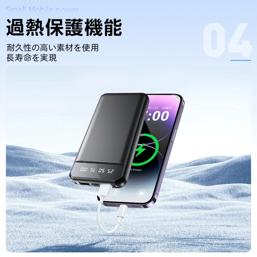 モバイルバッテリー 15000mAh 小型 大容量 軽量 薄型 2台同時充電 急速充電 残量表示 ライト付き スマホ充電器 携帯充電器 iPhone Android PSE 5v/2a | ブランド登録なし | 14