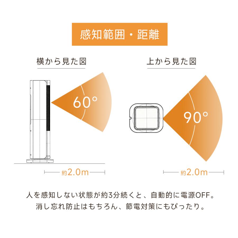 セラミックヒーター 人感センサー 即暖 ファンヒーター セラミック