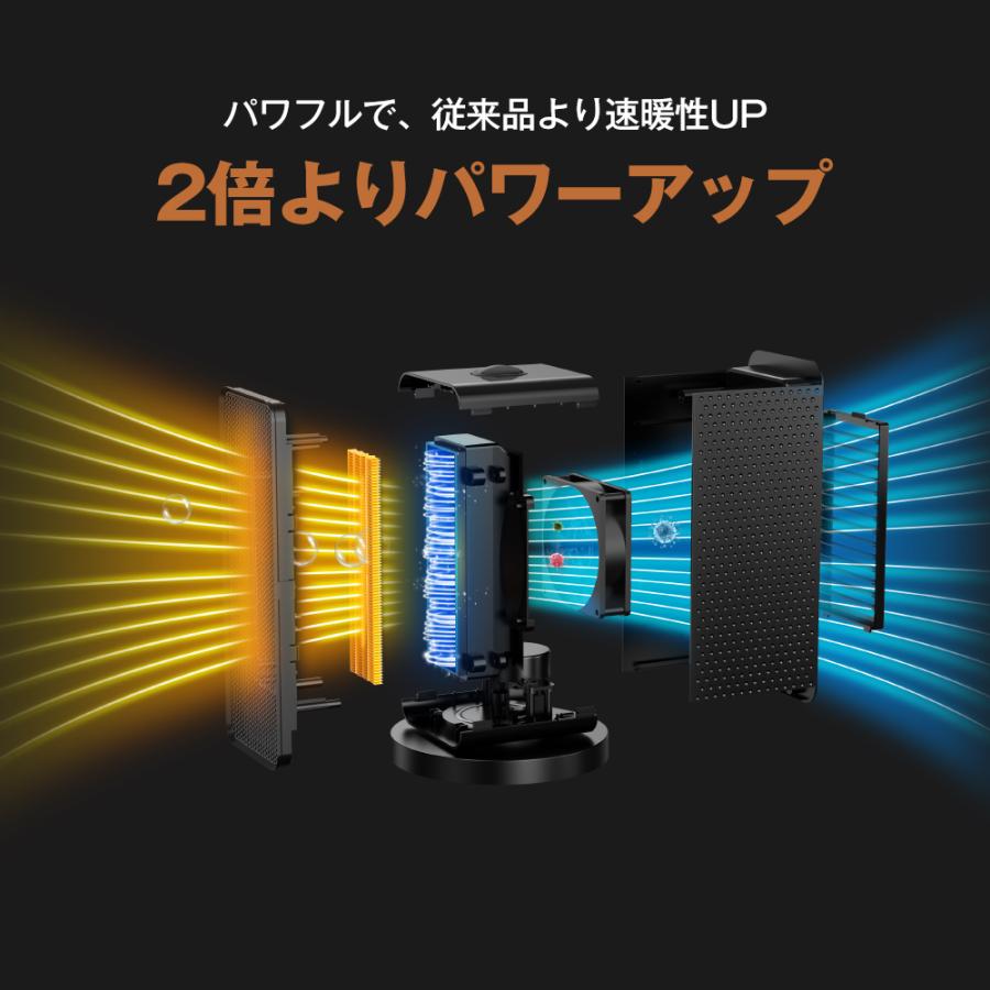 【本日限定価格】 セラミックヒーター セラミックファンヒーター 首振り 電気ファンヒーター 小型 速暖 省エネ 足元 過熱保護 3段階切替 コンパクト｜belando｜11