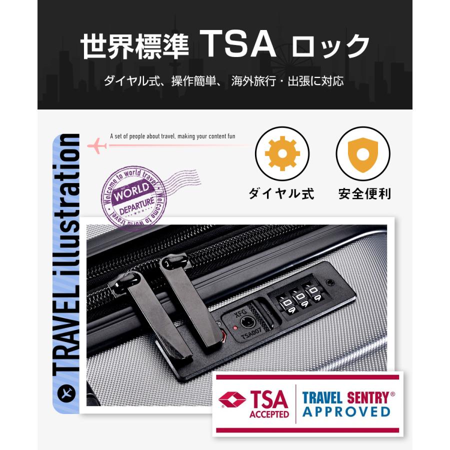 スーツケース 機内持ち込み 軽量 大型 耐衝撃最強 拡張機能付き S M L