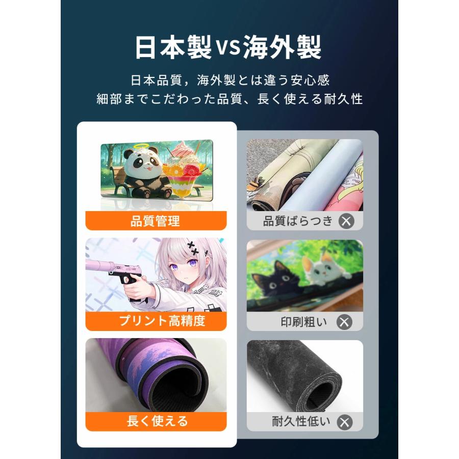 マウスパッド オリジナルマウスパッド 名入れ 大きい 大型 デスクマット 30cm×60cm 滑り止め おしゃれ マウス対応 ゲーミングマウスパッド パソコン周辺機器 |  | 16