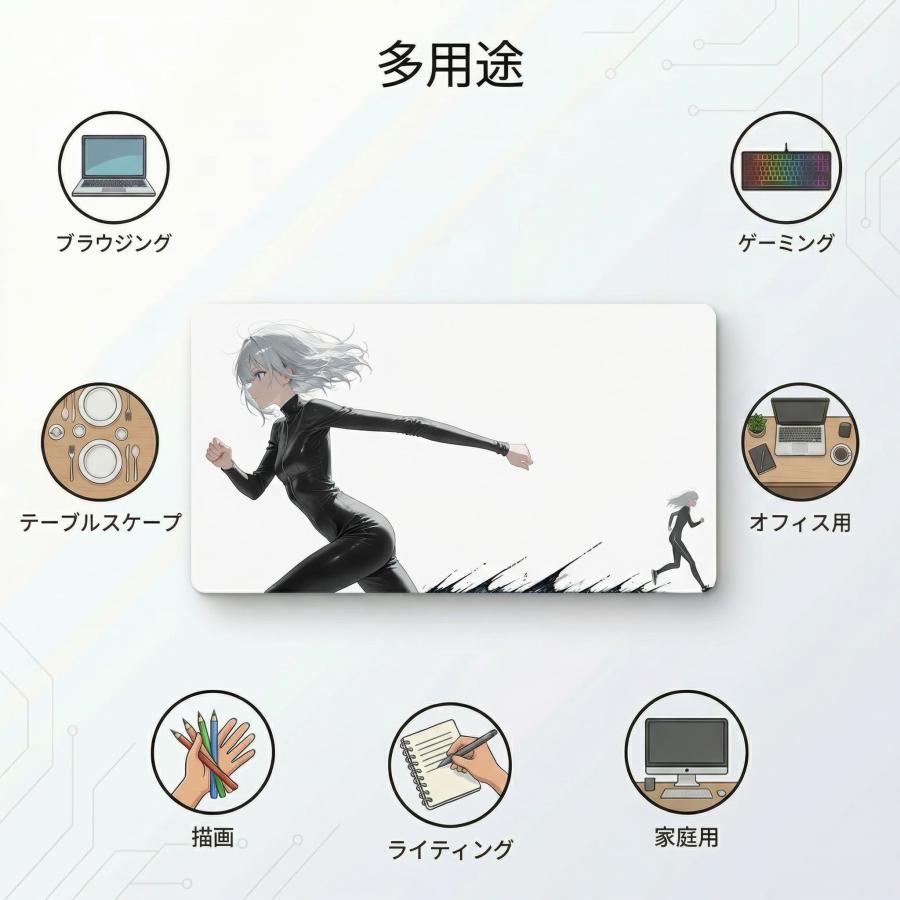 マウスパッド オリジナルマウスパッド 名入れ 大きい 大型 デスクマット 30cm×60cm 滑り止め おしゃれ マウス対応 ゲーミングマウスパッド パソコン周辺機器 |  | 14