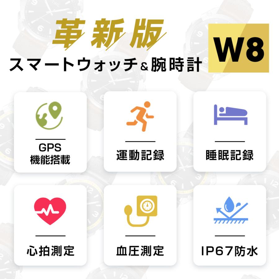 【2026年最新版・GPS機能搭載】 スマートウォッチ 血圧 血中酸素 心拍計 24時間健康管理 スマートブレスレット 歩数計 iphone android 対応 | ブランド登録なし | 02