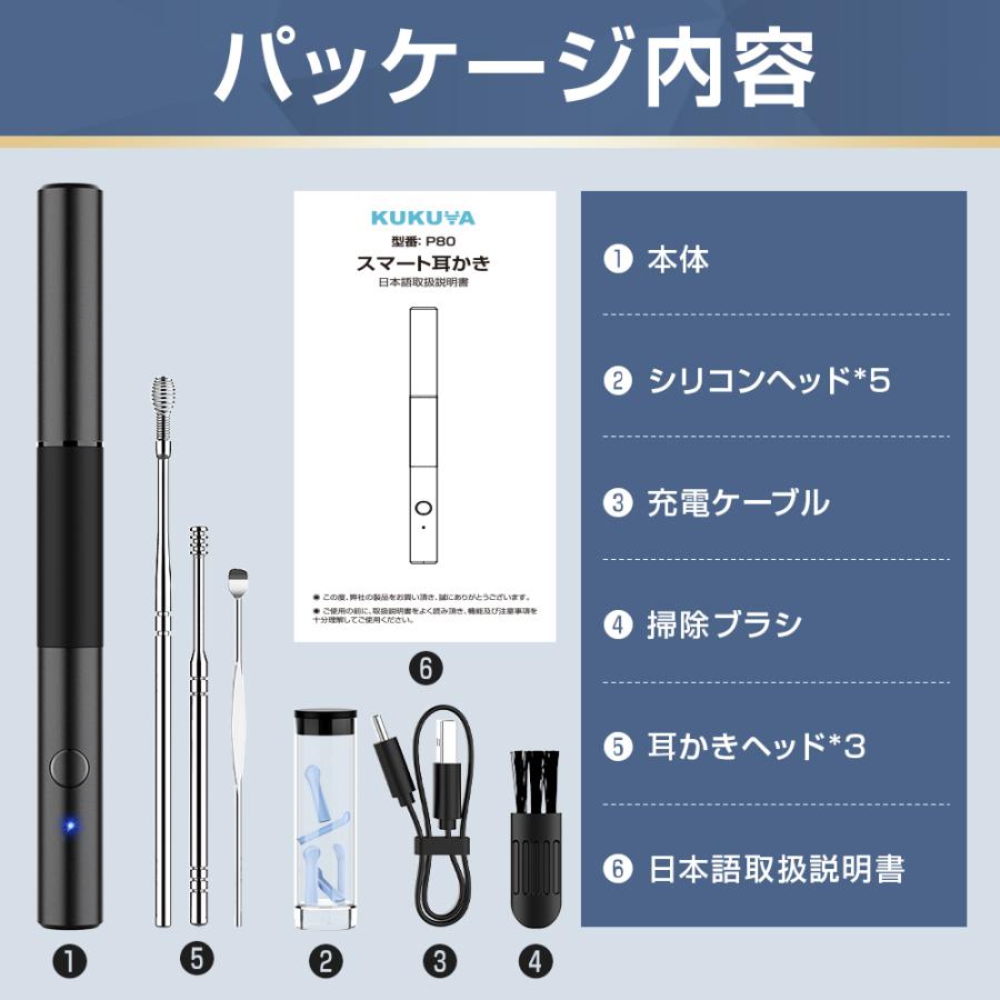 耳かき カメラ ライト iphone対応 800万画素 みみかき 耳掻き LEDライト 耳掃除 耳垢 掃除 イヤースコープ 防水 3.6mm極細レンズ 温度制御 鼻用 口用 ペット用｜belando｜18