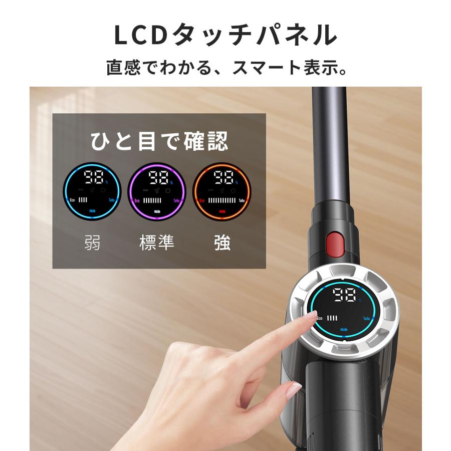 コードレス 掃除機 自立可能 LED ディスプレイ パワフル 強力 丸洗い 掃除機 コードレス掃除機 パワフル吸引 コードレス LEDライト 液晶
