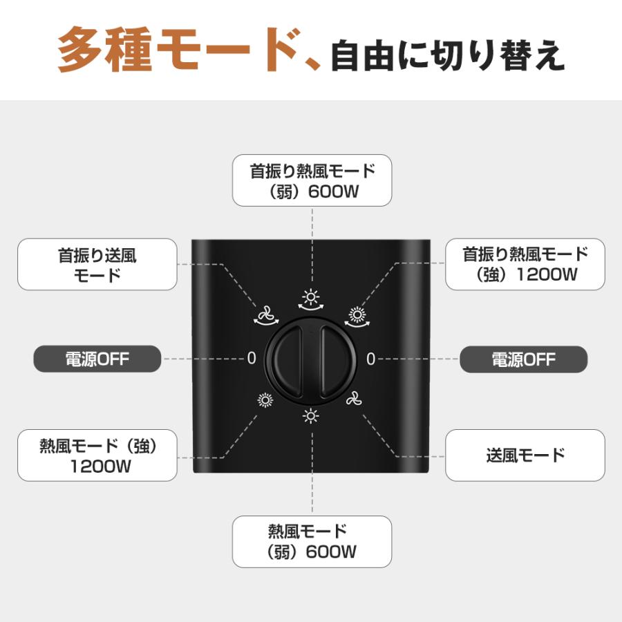 セラミックヒーター ファンヒーター 小型 速暖 省エネ 2024 足元 温冷風扇 2秒即暖 電気ストーブ 足元ヒーター 3段階切替 足元暖房 静音 節電 おしゃれ｜belando｜20