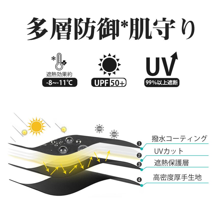 折りたたみ傘 晴雨兼用 日傘 完全遮光 UVカット 100％遮熱 8本骨 軽量 梅雨 折畳み傘 雨具 携帯 レディース 耐風 UV対策 紫外線対策 遮熱 遮光 コンパクト | ブランド登録なし | 11