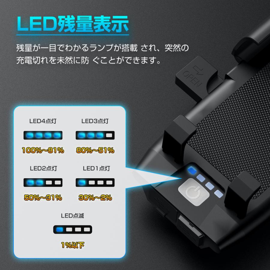 自転車 ライト スマホホルダー 大容量 3600mAh USB充電式 小型 超軽量 LED 800ルーメン 明るい IPX6 防水 ヘッドライト 工具不要 簡単着脱｜belando｜05