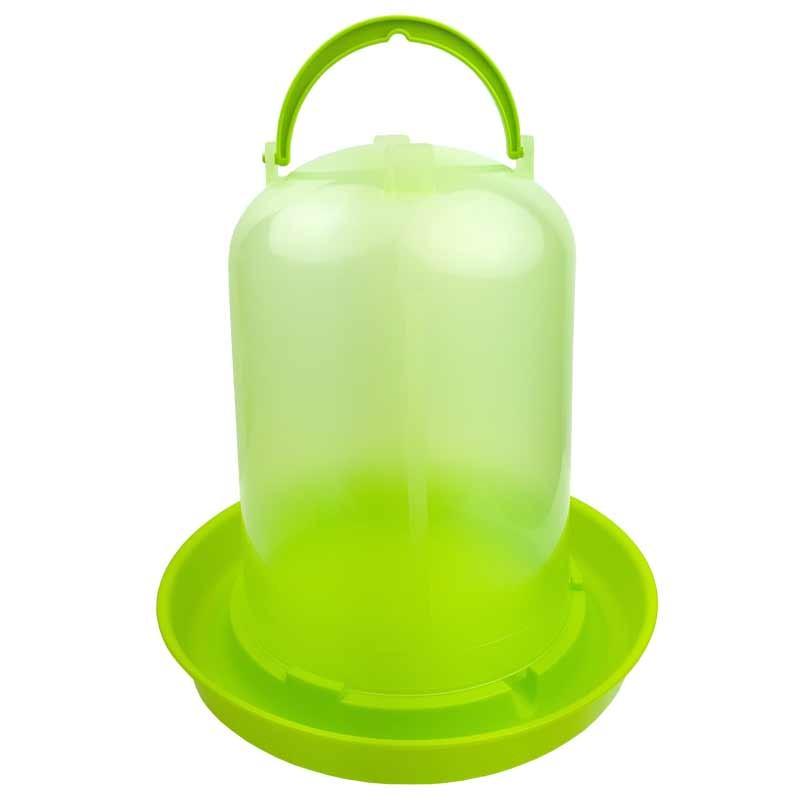 チャボ ウコッケイ)鳥用自動給水器 容量10L(緑スケルトン)(ニワトリ