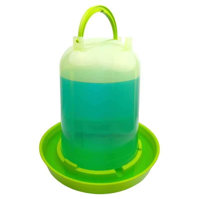 チャボ ウコッケイ)鳥用自動給水器 容量10L(緑スケルトン)(ニワトリ