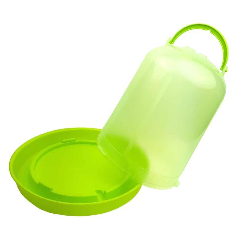 チャボ ウコッケイ)鳥用自動給水器 容量8L(緑スケルトン)(ニワトリ