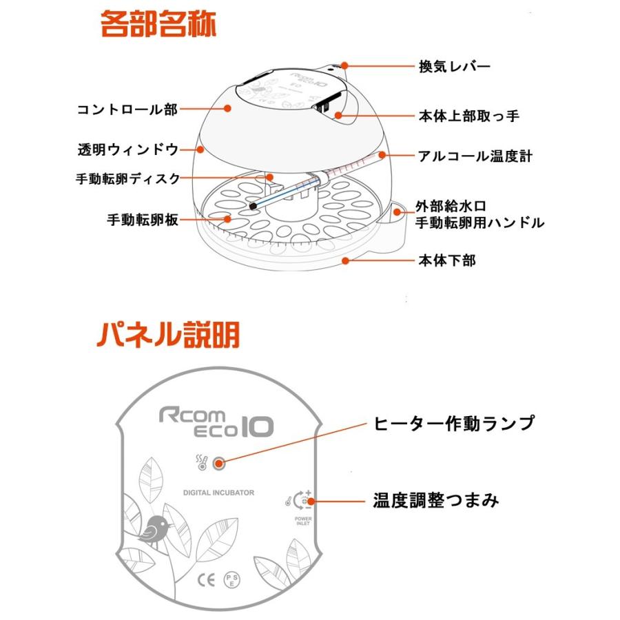 Rcomエコプラス10 手動転卵孵卵器 : eバード - 通販 - Yahoo!ショッピング