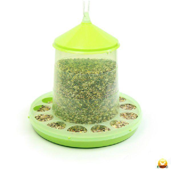 餌入れ 自動給餌器 かわいい スケルトン緑 容量4kg にわとり ちゃぼ うこっけい