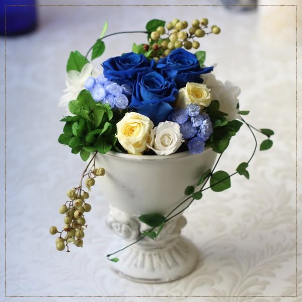 プリザーブドフラワー Prediaプレディア 青 花 差し上げ物 差し上げ物 お花申し合わせ 御祝い