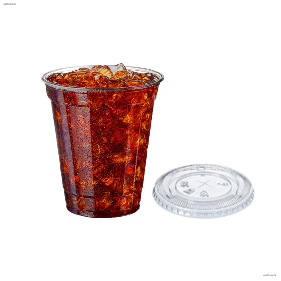 プラスチックカップ　プラスチックコップ　300個　蓋付き クリアカップ蓋付 プラスチックカップ CP98-520 18オンス カップ