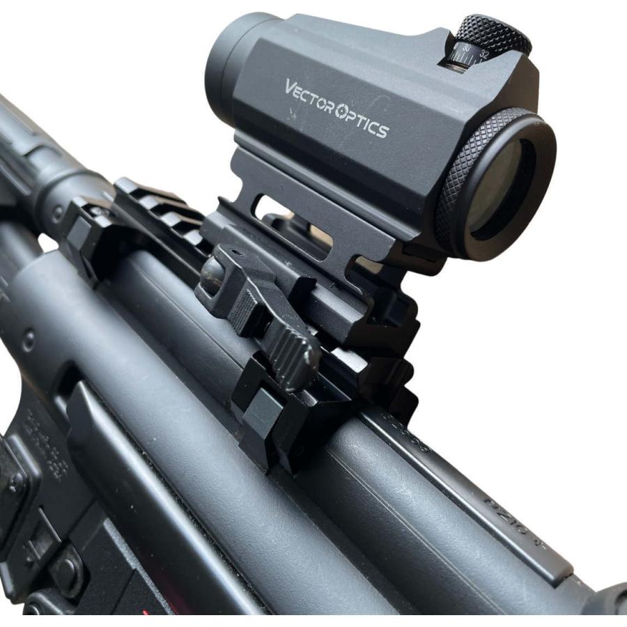 MP5 G3対応 20mmレール マウント アルミ合金 次世代MP5 ローマウント エアガン スコープ 屋外用 黒 マウントベース 20mm サバゲー カメラ(ショート)|belem-code|06