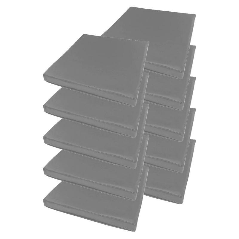 金鵄 レザークッション 低反発 高反発 座布団 コラム (50x50x5, グレー 10枚)
