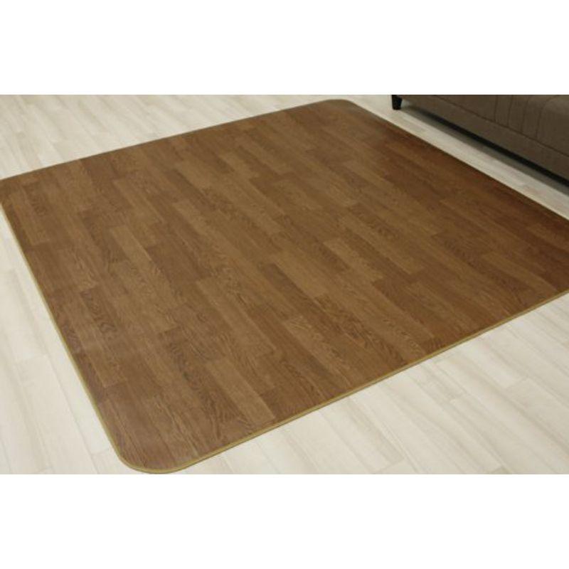 ダイニングラグカーペット 床暖房対応ラグマット ウッディーCFラグ(Y) 195×300cm ブラウン