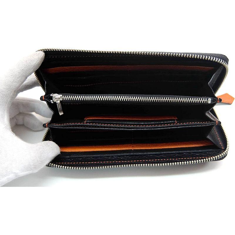 メンズファッション 財布、帽子、ファッション小物 白木/黒塗り (ブレイリオ)BRELIO ラウンド長札入れ R&Jレザー ブラック メンズファッション 財布、帽子、ファッション小物 白木/黒塗り (ブレイリオ)BRELIO ラウンド長札入れ R&Jレザー ブラック