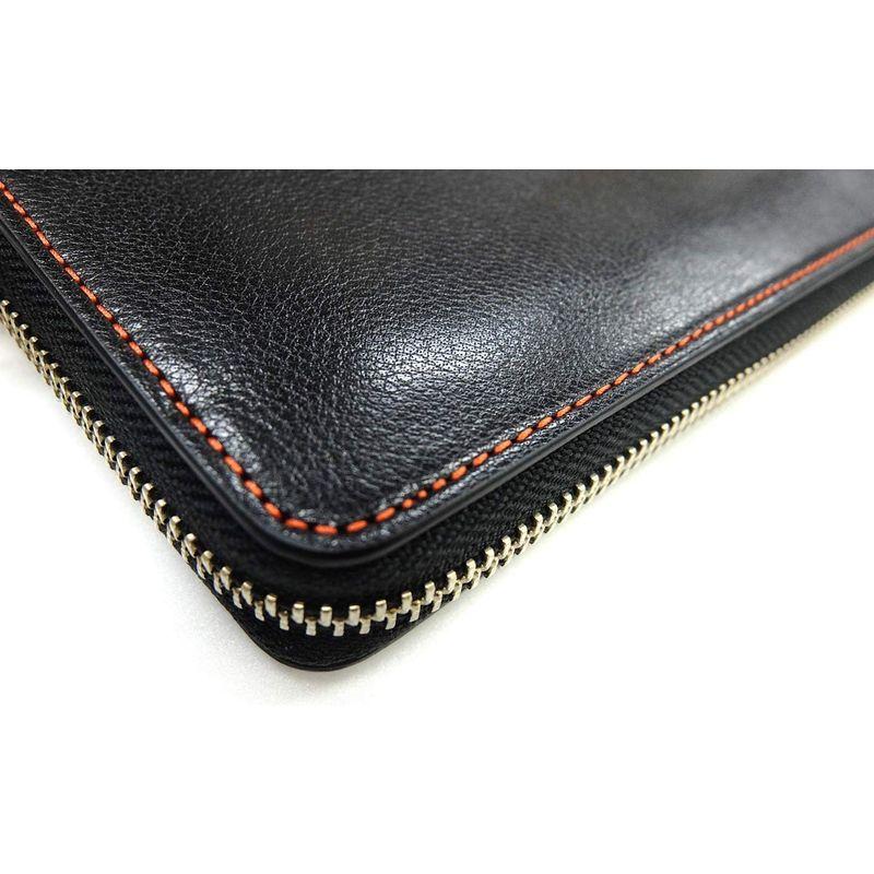 メンズファッション 財布、帽子、ファッション小物 白木/黒塗り (ブレイリオ)BRELIO ラウンド長札入れ R&Jレザー ブラック メンズファッション 財布、帽子、ファッション小物 白木/黒塗り (ブレイリオ)BRELIO ラウンド長札入れ R&Jレザー ブラック