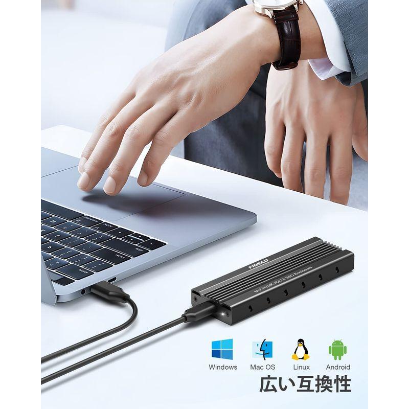 FIDECO M.2 NVMe SATA SSDケース 両対応 USB3.1 Gen2 10Gbps高速データ転送 2230 2242 22 :20221215015509-02167:believeshop 通販 FIDECO M.2 NVMe SATA SSDケース 両対応 USB3.1 Gen2 10Gbps高速データ転送 2230 2242 22