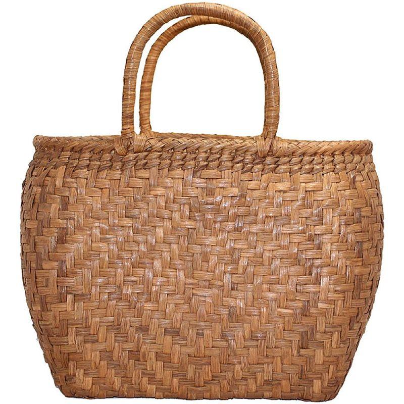 正規品送料無料 山葡萄 かごバック 網代マス型編み（内布付）やま