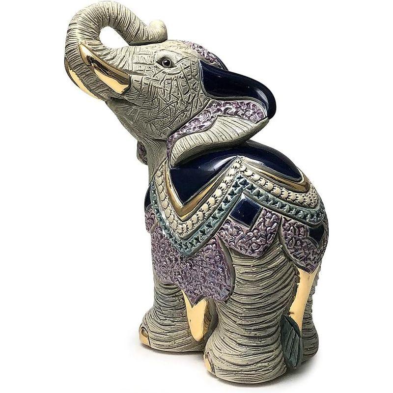 超美品の 動物 リンコナダ 純正 紫インドゾウ親 陶器 F241 ゾウ 動物 象 陶器 置物 象 ぞう 置物 紫インドゾウ親 ゾウ 