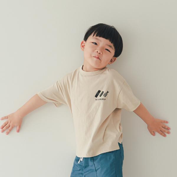 nico hrat すしTシャツ 食べ物 お寿司 日本食 ゆるかわ シンプル 半袖 Tシャツ 子供服 ベビー キッズ 男の子 女の子 90-140cm ニコフラート 夏物 ★メール便OK｜bell-milk｜12