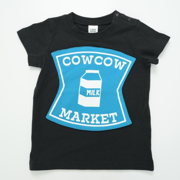 CHEEK ROOM COWCOWマーケットTシャツ 半袖 動物 うし 牧場 パロディ しかけ付き 子供服 ベビー キッズ 男の子 女の子 90-120cm チークルーム 夏物 ★メール便OK｜bell-milk｜02