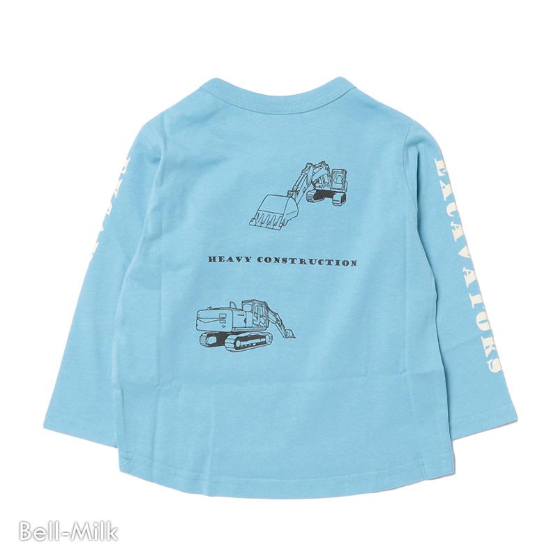 SKAPE 重機 ロンT はたらく車 重機 ショベルカー パワーショベル 長袖Tシャツ 子供服 ベビー キッズ 男の子 女の子 90-130cm エスケープ 春夏物 ★メール便OK｜bell-milk｜04