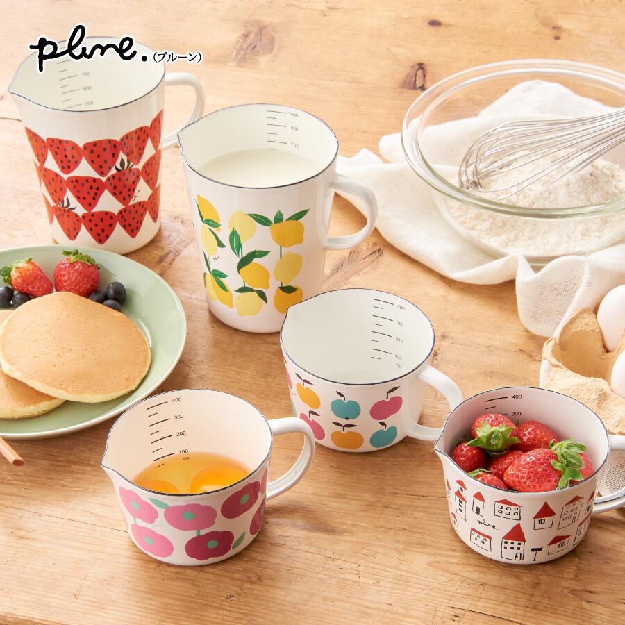 Plune.（プルーン） ホーロー メジャーカップ 計量カップ 猫 犬 レモン