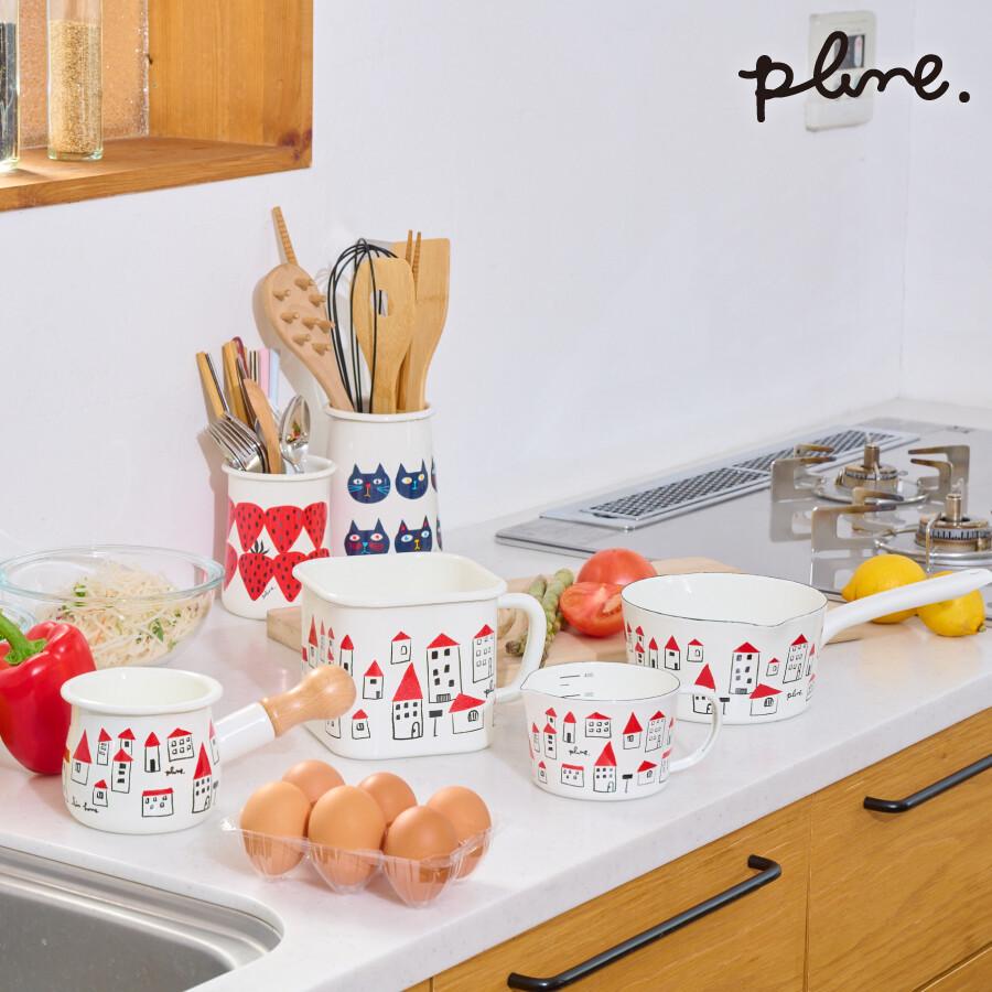 ホーロー ツールスタンド プルーン キッチンツール立て 収納 食卓 卓上