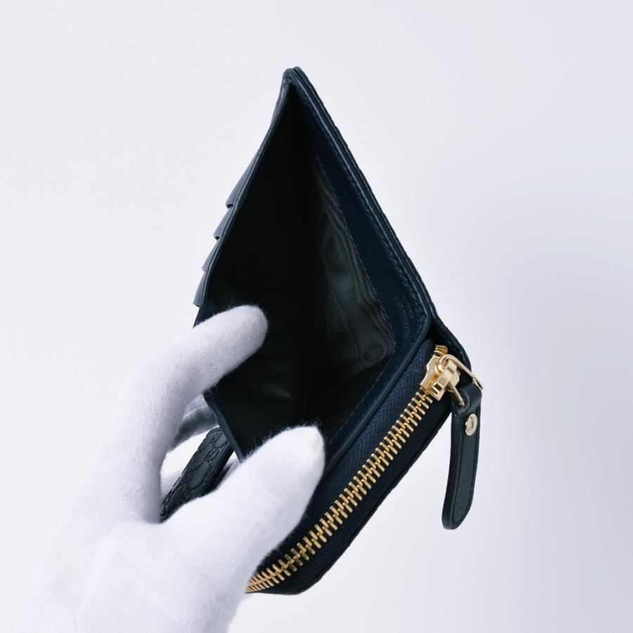 グッチシマ グッチ GUCCI｜2つ折り財布｜レザー｜黒｜449395 : BELLA