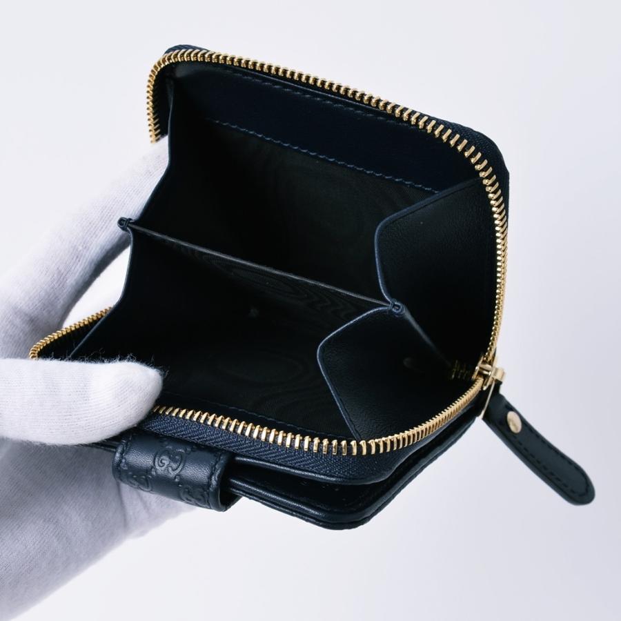 グッチシマ グッチ GUCCI｜2つ折り財布｜レザー｜黒｜449395 : BELLA