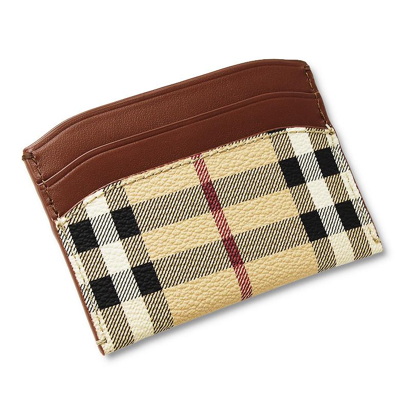 BURBERRY 名刺入れ ブラック/ベージュ Brandol / BURBERRY バーバリー 名刺入れ TBロゴ カードケース