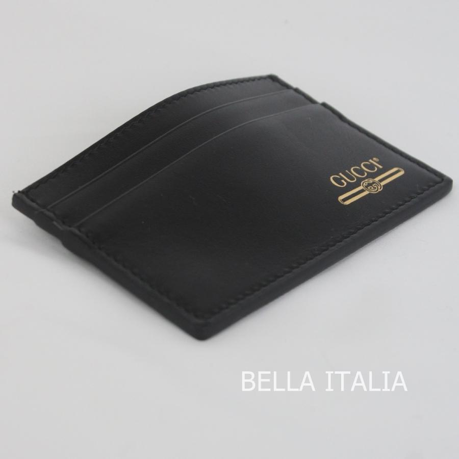 GUCCI メンズ ID カードケース グッチ レザー 黒 セール｜bella-italia1956｜02