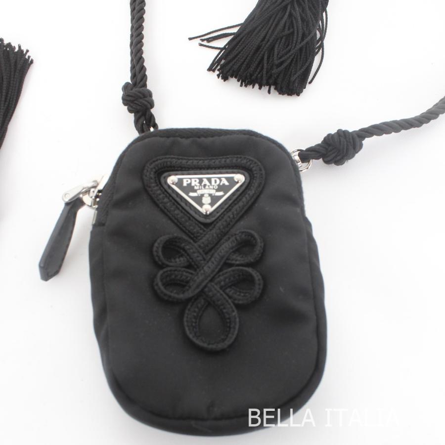 PRADA プラダ レディース ポシェット ミニショルダーポーチ 黒 セールの画像