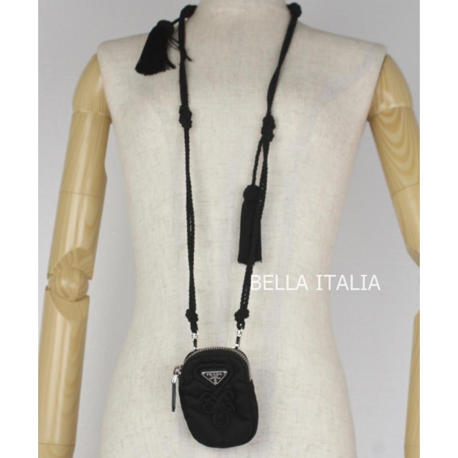 PRADA プラダ レディース ポシェット ミニショルダーポーチ 黒 セールの画像