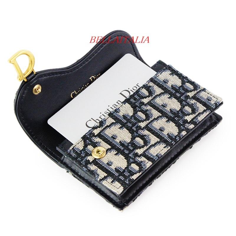 【Christian Dior】ディオール　ジャガード×レザー　サドルカードケース　ストラップ付 Christian Dior（クリスチャン・ディオール） ディオール DIOR