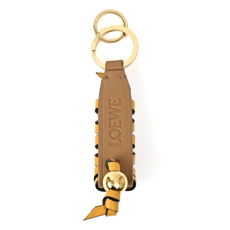 LOEWE レザーキーリング LOEWE（ロエベ） キーリング バッグチャーム レザー ベージュ