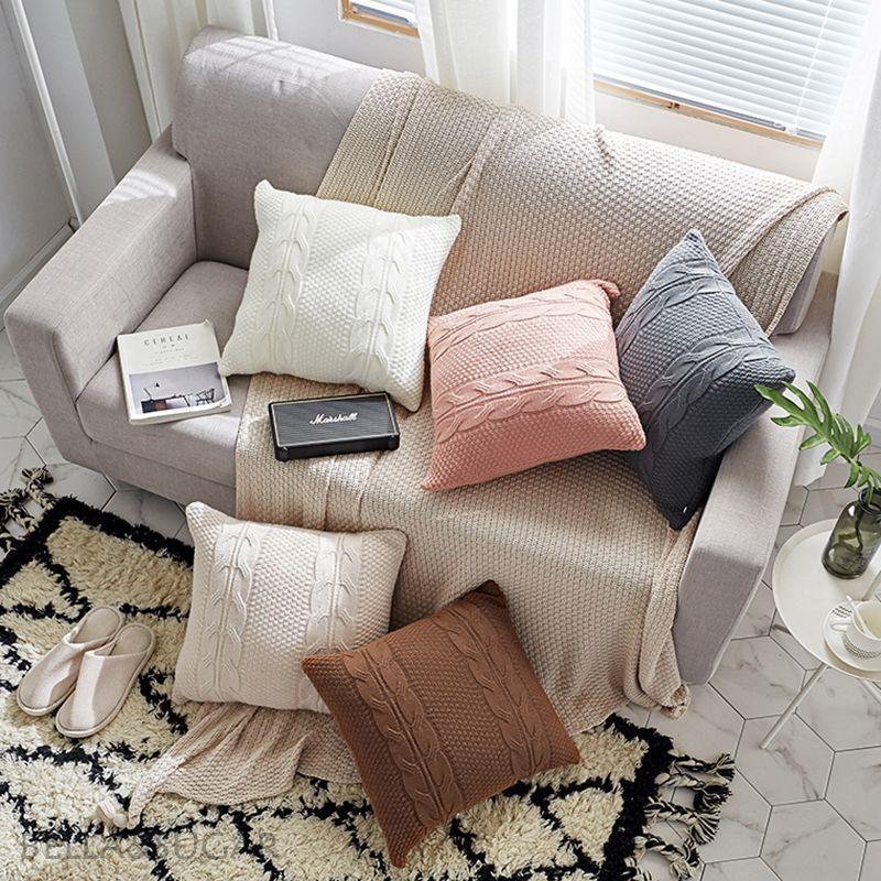 クッション おしゃれ フロアクッション 座布団 四角 アクリル ざっくり クッションカバー 洗える ケーブル編み 秋冬 T 115 Bella Sugar 通販 Yahoo ショッピング