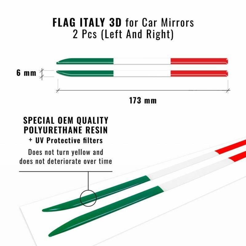 大特価 イタリア 車 サイドミラー 傷 防止 ステッカー デカール シール 3d ホログラフィック ストライプ トリコロール Aynaelda Com
